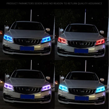 1 Bucată Ultra-Subțire masina de Zi cu LED-uri de Lumină Moale Tub de Benzi cu LED-uri Colorate de Apă Ghid de Lumina Auto Benzi de Lumină Banda de Lumina