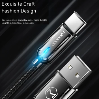 Mcdodo Cablu USB de Tip C Pentru Samsung Galaxy S10 Plus Unu Plus QC3.0 Rapid de Încărcare de Telefon prin Cablu USB C Auto Deconectați Încărcătorul de Sârmă