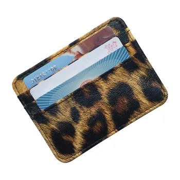 3 Culoare Titularul Cardului Pentru Femei Barbati Leopard Model din Piele PU de Afaceri Pocket Slim Banca de IDENTITATE al Titularului Cardului de Credit Portofel Cu 6 Sloturi