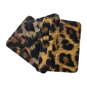 3 Culoare Titularul Cardului Pentru Femei Barbati Leopard Model din Piele PU de Afaceri Pocket Slim Banca de IDENTITATE al Titularului Cardului de Credit Portofel Cu 6 Sloturi