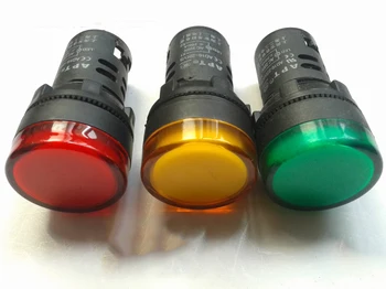 2 buc LED Semnal Lumina AD 16-22mmDS APT Butonul Indicator Indicator Dispozitiv de Semnal de Lumină 220V