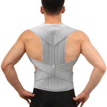 Reglabil Corector De Postura Corset Suport Spate Bretele Argint Centura Neagra Ortopedice Vesta Postura Centura De Îngrijire A Sănătății Bărbați Femei