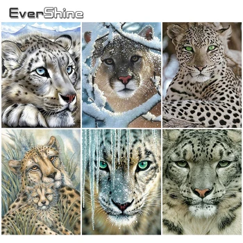 EverShine Diamant Pictura 5D Leopard cruciulițe Diamant Broderie Imagine Mozaic De Pietre Margele lucru Manual Artizanat