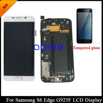 Testat Super AMOLED Pentru Samsung S6 edge G925F Pentru Samsung S6 edge Display LCD Touch Screen Digitizer Asamblare