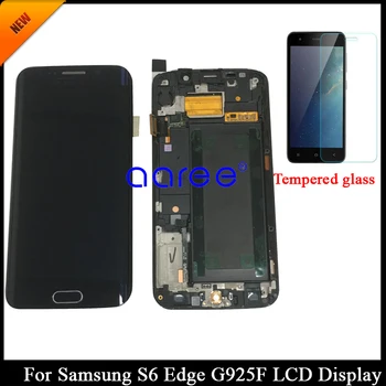 Testat Super AMOLED Pentru Samsung S6 edge G925F Pentru Samsung S6 edge Display LCD Touch Screen Digitizer Asamblare