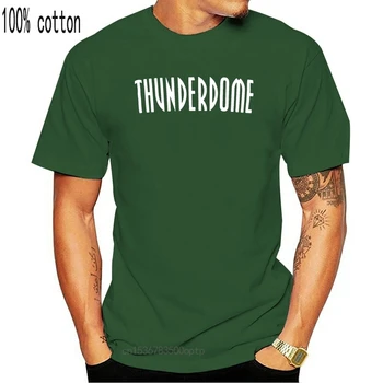 Noua Moda Thunderdome Logo Mens T-shirt Hardcore Techno și Gabber 2 fete Imprimate Maneci Scurte Tee Shirt Negru