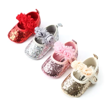 Nou Pantofi pentru Copii Drăguț Bling 1 Petrecere de Ziua de Pantofi Rochie Fete Copii Mocasini Prima Pietoni Nou-nascut Bebe Papuceii