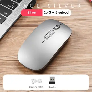 7 Culori De Înaltă Calitate Fără Fir Mouse-Ul Silențios Modul Dual Bluetooth 5.0 + 2.4 G Reîncărcabilă Ergonomic Mouse De Jocuri Pentru Calculator