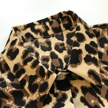 Bluze Tricouri Femei Sifon Leopard-print All-meci Harajuku Liber de Soare-dovada de Moda Streetwear de Mari Dimensiuni 4XL Liber Toamna