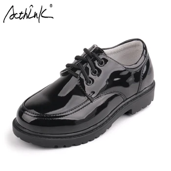 ActhInK Noi Băieții Formale Din Piele Pantofi De Nunta Anglia Stilul Copii Performanță Pantofi Blând Școala De Băieți Din Piele De Brevet Pantofi Rochie