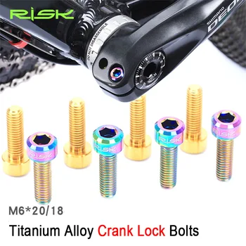 4buc RISC M6*20mm M6*18mm M6*16mm MTB Biciclete Aliaj de Titan Manivela Șuruburile Etrierului de Frână Șuruburi de Fixare pentru Drum de Biciclete de Munte