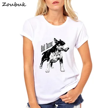 Tricou pentru Femei de Vară 2020 miling Bull Terrier-ul de Imprimare pentru Femei Maneci Scurte Harajuku Tricouri Femme Topuri Camisetas Mujer
