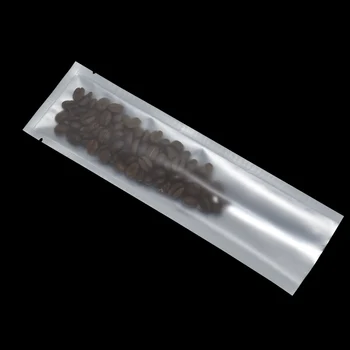 6.5*22cm Deschide partea de Sus din Plastic transparent Ambalare Pungi termosudabil Pur Folie de Aluminiu Ambalaj Saci de boabe de Cafea Pulbere Pachet