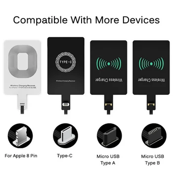 Pentru iPhone Tip C USB Micro USB B Qi Wireless Charging Kit Conectorului Transmițător Incarcator Adaptor Receptor Receptor Pad Bobina