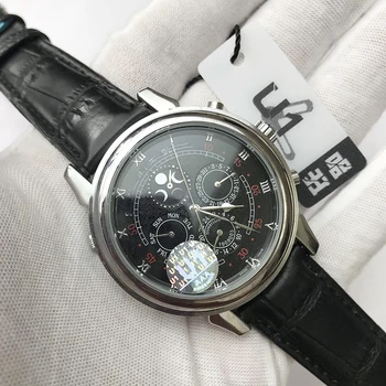 Barbati ceas dublă față de oameni automată U1 fabrica de sticlă de safir zdrobitoare ceasuri toate cadrane mici lucrari de vânzare Limitat