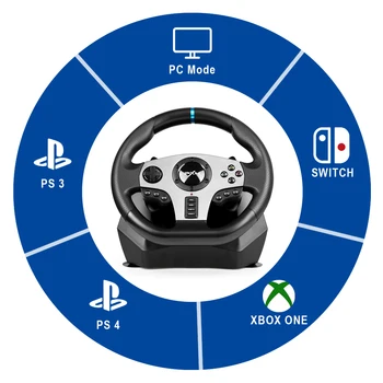 Gaming Volan Pedala PXN-V9 Pro Gamepad Curse Transmisie Manuală cu Vibratii Pentru PC/PS/Xbox One/Întrerupător 900°Pro