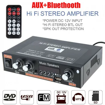 Universal G30 HIFI Auto Bluetooth Audio de Putere Amplificator Radio FM-Player Suport SD / USB / DVD / MP3 Cu Telecomanda