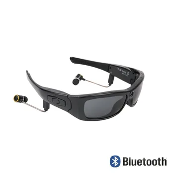 Mini-ochelari de Soare Camera cu Cască Bluetooth Sport Video Recorder Lentile Polarizate de Sticlă Soare 1080P camera Video pentru Rularea Ciclism