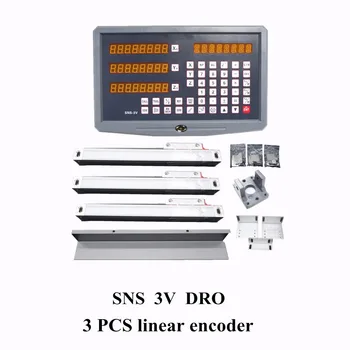 De înaltă Calitate 3 Axe afisaj Digital de Precizie 0,001 mm 0.005 mm CNC Scară Liniară / Liniar Conducătorul Seturi de DRO Scânteie Mașină SNS 3V