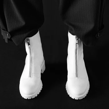 Fermoar frontal Platforma Cizme de Iarna pentru Femei 2020 Piele Moale de Blană, Pantofi de Iarna pentru Femei Tocuri Indesata Glezna Cizme pentru Femei