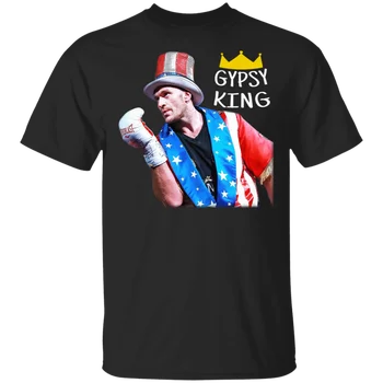 Tyson Fury A Regelui Țiganilor Lupta Deontay Wilder T-Shirt Mondial La Categoria Grea Campion De Box Bumbac O-Gat Maneci Scurte T Shirt