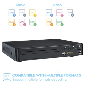 Multi Sistem de DVD Player HD LED Display Player USB 2.0 3.0 DVD Player Multimedia Digitale DVD Suport TV HDMI CD VCD MP3 Funcție