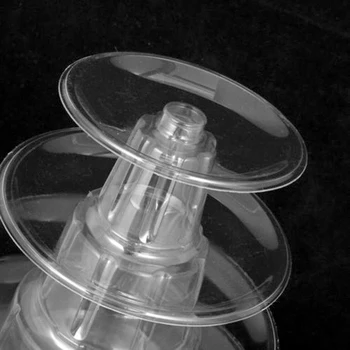 Multi-funcția de Afișare Stand 6 Nivel Rotund Macaron Turn Suport Tort din PVC Tava Rack de Afișare pentru Nunta, Ziua de nastere