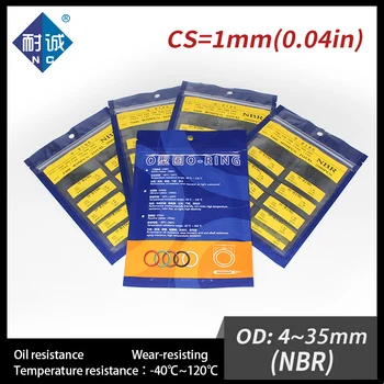 Grosimea CS1mm Nitril cauciuc O-ring multiple de dimensiuni kit de reparare combinație NBR rezistent la apa rezistent la ulei garnitura de etanșare oring