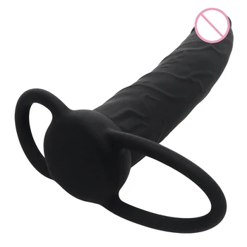 VATINE Silicon Adult Produse Portabil Dubla Penetrare Anal, Dop de Fund Penisului Penis artificial Jucarii Sexuale pentru Femei 5.5