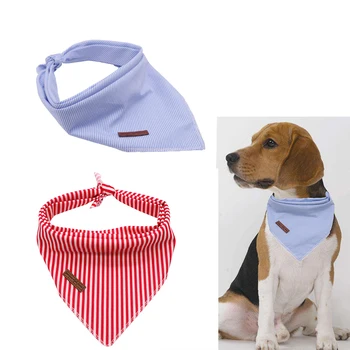 Stil unic Labe de Câine Pisică Bandană Câine Accesseries Animal de casă Produse Cadou pentru Câine Bandaj Bandană Guler cu Dungi Albastru Rosu
