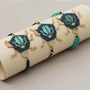 Go2boho Scarab Insecte Bratara Handmade Țesute Ciucure Șirag De Mărgele De Cristal Pulseras Femme Miyuki Seed Beads Reglabil Bratari 2020