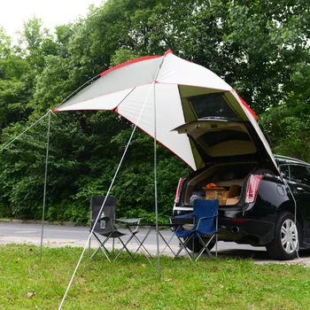 WindTour 2.4*1.9*2M în aer liber Camping Auto-conducere Coada Cort Impermeabil Adăpost de Soare de Mari dimensiuni Copertina de Soare Foisor Camping Cort