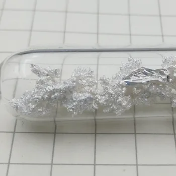 Argint pur Cristal de Sticlă Sigilat Dimensiuni Mici Electroliza Argint Metal Ag > 99.99% pentru Elementul de Afișare Colecție
