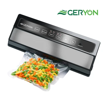 GERYON Vid Sealer Mașină, produse Alimentare Automată de Etanșare pentru Economizoare de Alimentare / Starter Kit|Led Indicator de Lumini|Usor de curatat|Uscat & Umed