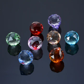 8pcs Colorate Clar Candelabru de Cristal Șirag de mărgele Atârnând Prisme de Sticlă Curcubeu Suncatcher Pandantive de Cristal Lampa Candelabru