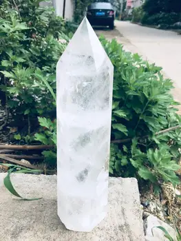 26cm mari dimensiuni piatra de cristal alb clar cuarț pietre si cristale obelisc bagheta pointhealing home&decor de birou furniza energie
