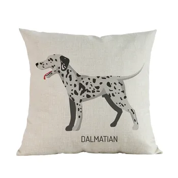 Noi Acuarelă Câini Beagle Doberman Dalmatian Labrador Pudel Imprimate Față De Pernă Decorative Acasă Canapea Masina Arunca Pernă