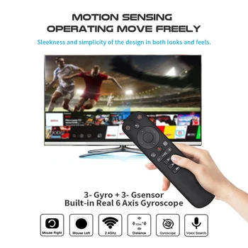 Multi-funcțional Voce Mouse-ul de Aer de la Distanță Wireless IR de învățare de la distanță de control Built-in Giroscop pentru Smart TV Android Youtube