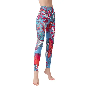 2020 Nou Sport Fitness Pantaloni Europene și Americane Slim-Fit Tipărite Haine de Yoga Yoga Pantaloni Femei