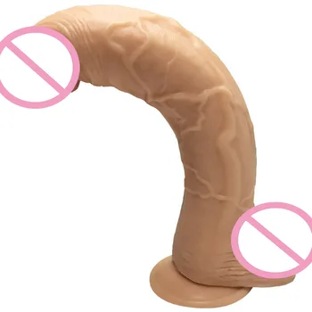 Super Lung Imens Cal Vibrator Flexibil Cocoș A Stimula Punctul G Vagine Pizde Femeia Patrunde Barbatul Penis Artificial Pentru Femei Realistc Sex Mare Dong Adult Instrument