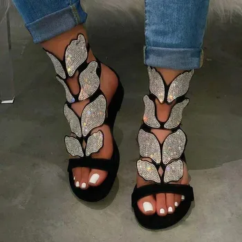 2020 Femei Sandale de Vara Handmade Pietre Doamnelor Pantofi Sandale Femei Pantofi Flats Retro Stil Roman Mama Sandale Femei