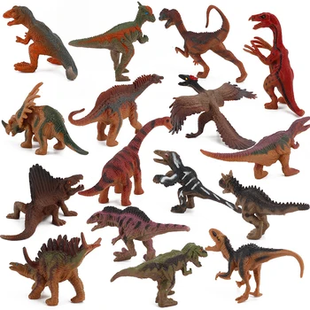 4BUC/Set Actiune si Jucărie Cifre Model Brachiosaurus Plesiozaur Tyrannosaurus Dragon, Dinozaur Colecție de Animale Modelul de Colectare de Jucării