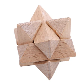 Luban Blocare Puzzle tetradecahedron Jupiter Piramida Jucarii Inteligente cu Cutie de Lemn puzzle blocare jucărie