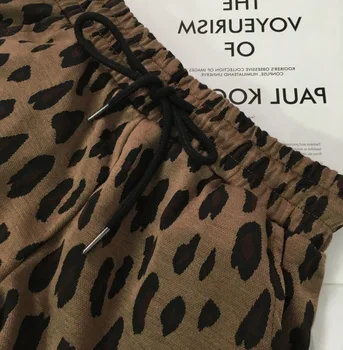 2020 Moda 3-8Y Copii Fete pantaloni Scurți de Vară Noi Leopard Cordon Jos Toddler Copii pantaloni Scurți