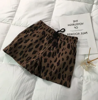 2020 Moda 3-8Y Copii Fete pantaloni Scurți de Vară Noi Leopard Cordon Jos Toddler Copii pantaloni Scurți