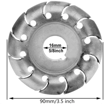 Oțel mangan 90mm 12 Dinti Sculptură în Lemn Disc 16 mm Alezaj Polizor Modelarea Disc pentru 100 115 Polizor unghiular Unelte pentru prelucrarea Lemnului