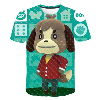 Animal Crossing Stil de desen Animat de Moda pentru Bărbați 2020 Vara T-Shirt de Imprimare 3D pentru Bărbați T-Shirt Casual Barbati/Femei T-shirt Câine Drăguț
