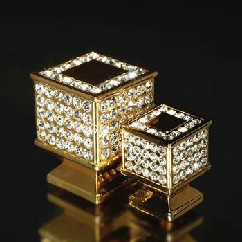 K9 cristal vin sertar buton de aur, argint dulap pătrat trage de moda de lux diamant sticla mobilier decotation mânere