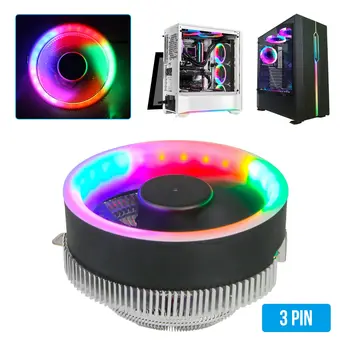 Coolmoon Racirea CPU Fan LED-uri RGB Cooler Radiator Pentru Calculator PC Caz 3Pin CPU Cooler Radiator Pentru procesor Intel 775/1156/1155/1151/1150