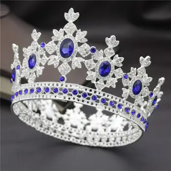 Moda Regala Regele Regina Mireasa Coroane Tiara De Printesa Diadema Mireasa Coroana Petrecere Bal Ornamente De Păr De Păr De Nunta Bijuterii